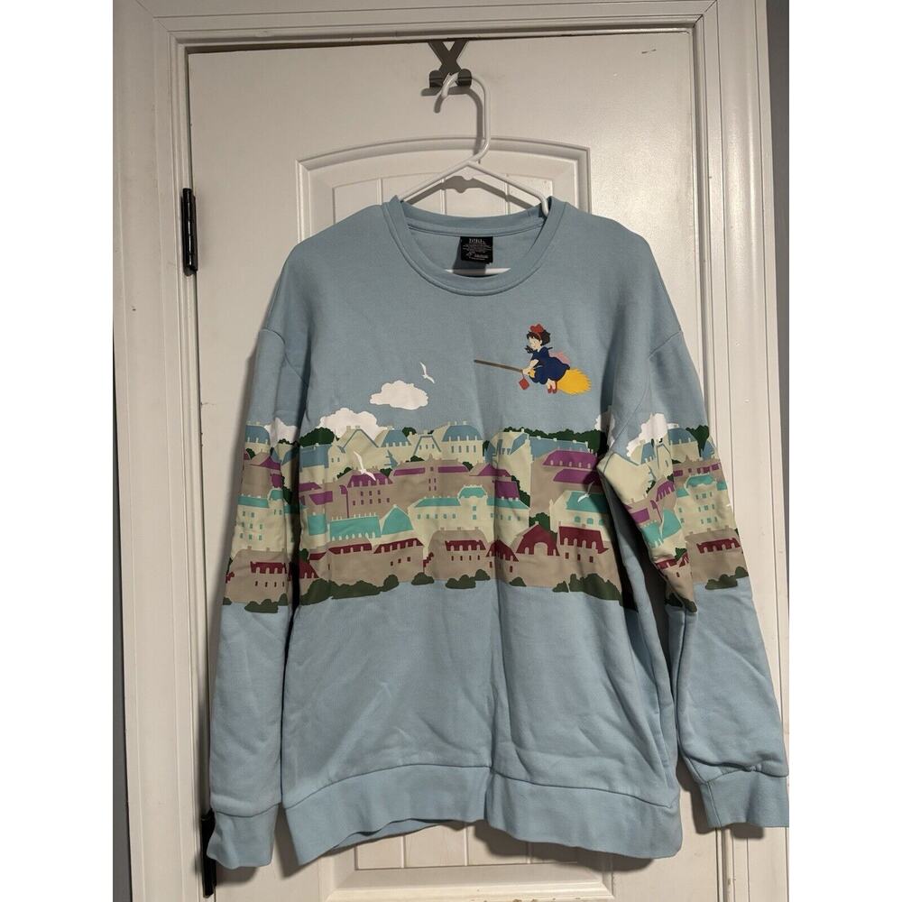 Kiki's Delivery Service Sweater Adult Medium Koriko Skyline‎ Sweatshirt Crewneck